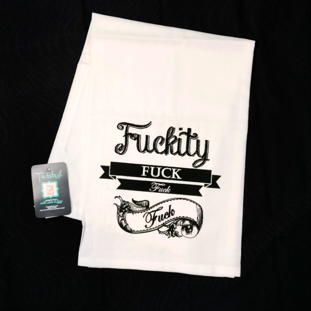 Naughty Kitchen Towel "Fu@kity Fu@k Fu@k Fu@k"